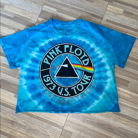 Tops - Pink Floyd small crop top dye summer vintage vibe